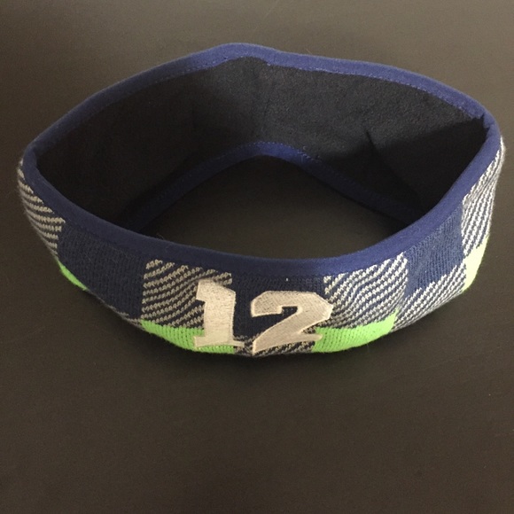 Seattle Seahawks “12” headband green blue one size - Picture 3 of 4